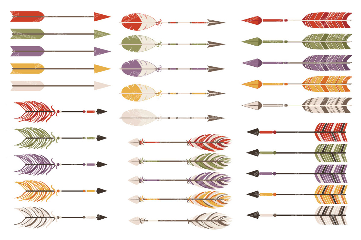 Autumn Tribal Arrows Vector Clipart, an Illustration by Amanda Ilkov (Photo 4 of 4)
