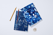 Cyanotype Floral Seamless Patterns, a Pattern Graphic by Ninterints (Thumbnail 6 of 18)