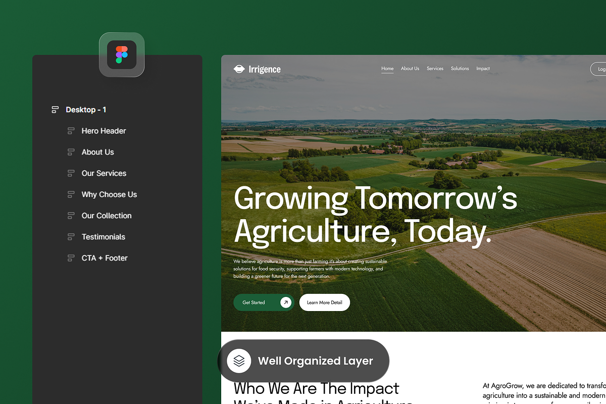 Irrigence - Agriculture Landing Page preview 2