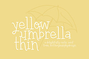 Yellow Umbrella Thin, a Serif Font by Brittney Murphy Design (Thumbnail 1 of 2)