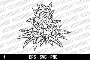 Illustration of cannabis leaves svg, a Healthcare Illustration by Vectorhight