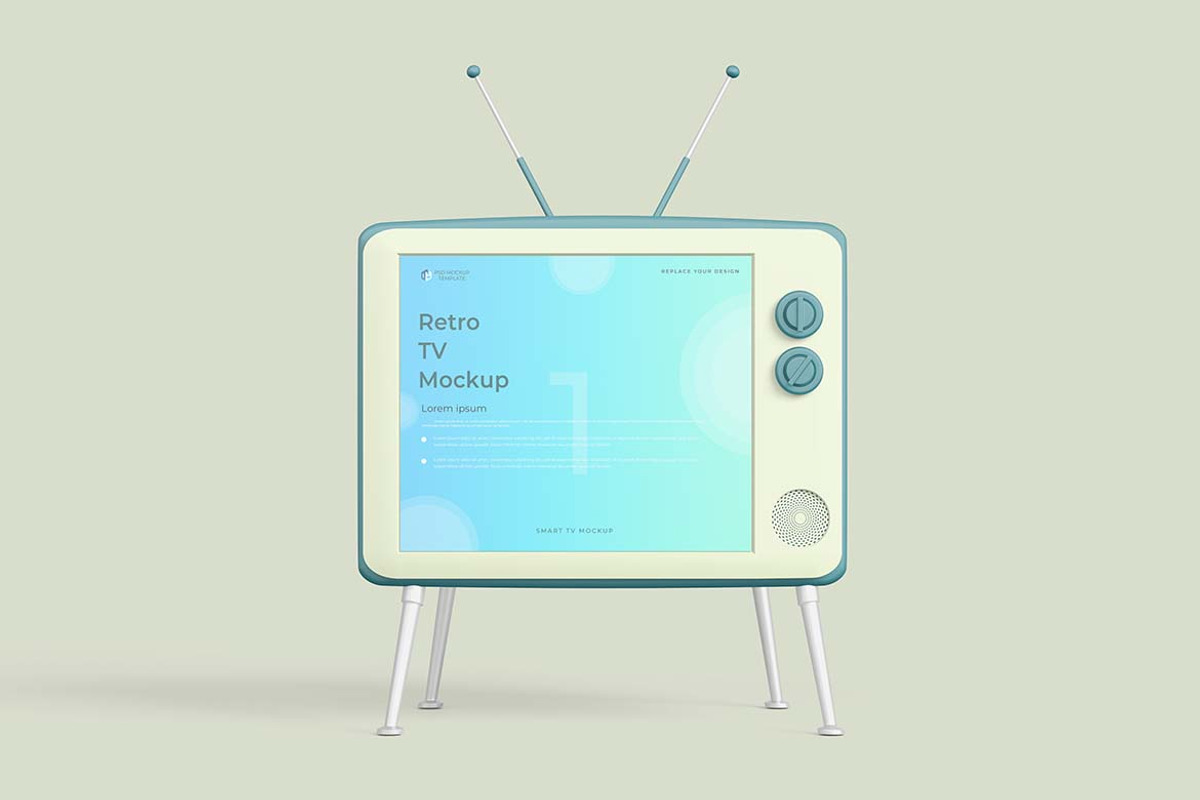 Retro TV Mockup, a Wearable Device Mockup by tiyasprabawa (Photo 2 of 5)