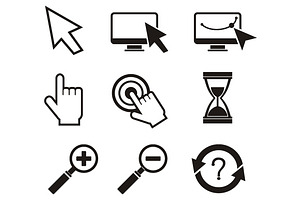 Mouse Cursors Hand Cursor Hourglass