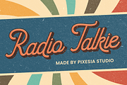 Radio Talkie – Vintage Script Font, a Script Font by Pixesia Studio (Thumbnail 1 of 13)