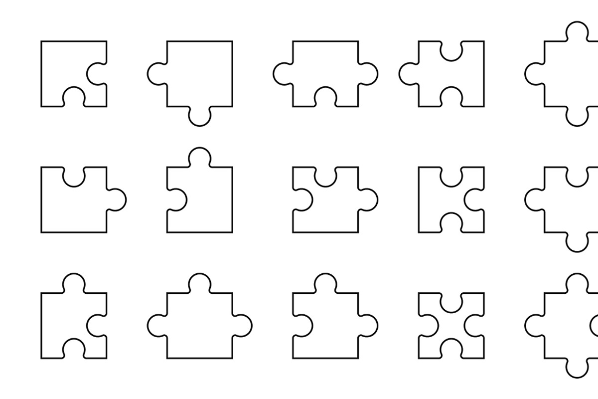 Puzzle icon, an Outline Icon by Volyk (Photo 4 of 6)