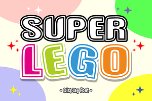 Super Lego - Kids Font Types, a Font by KiddoGlyphs Studio