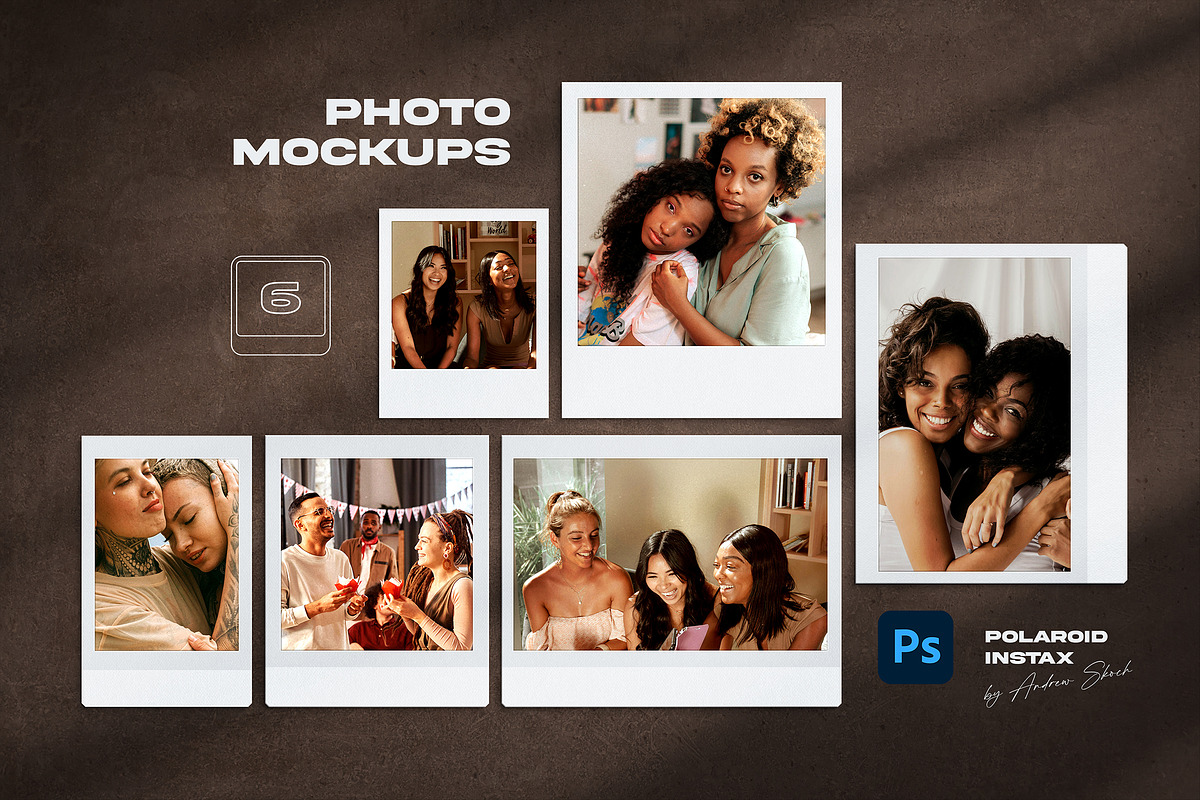 Polaroid Instax Photo Frames, a Mockup by Andrew Skoch Design (Photo 1 of 6)