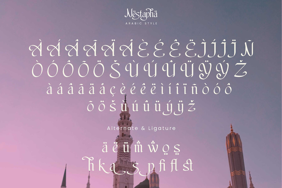 Nestapha - Islamic Font, a Script Font by Flawless And Co (Photo 9 of 10)