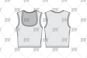 Tank Top Fashion Flat