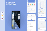 Subway Mobile App UI Kit, an UI Kit Template by uicube (Thumbnail 2 of 3)