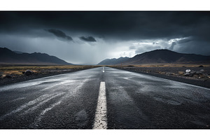 blacktop asphalt road background ai, a Transportation Photo by pikepicture