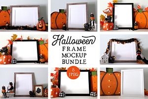 Halloween Frame Mockup Bundle