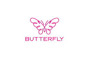 Unique Lineart Butterfly Logo