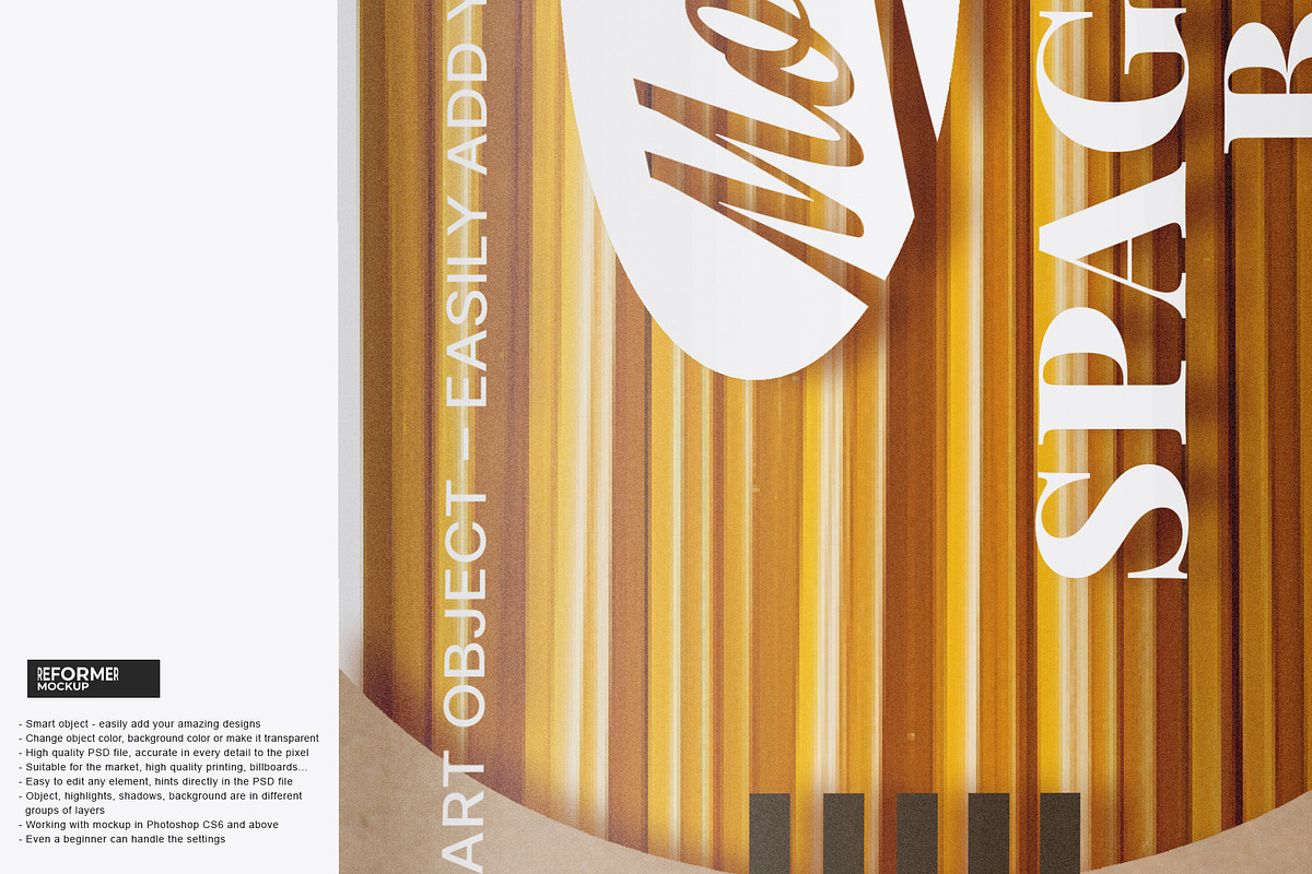 Kraft Spaghetti Pasta Bag Mockup, a Packaging Mockup by Reformer Mockup (Photo 2 of 4)