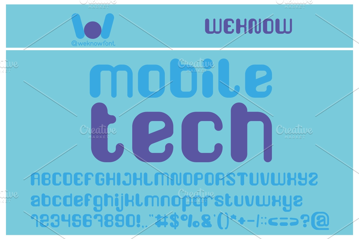 friendly robot font, a Font by weknow (Photo 3 of 5)