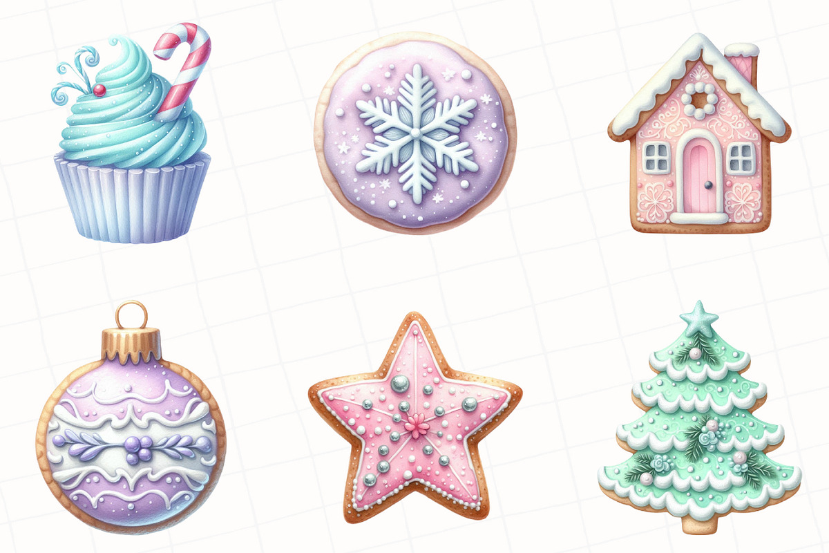 Christmas Cookies & Candy Clipart, an Illustration by OK Design (Photo 2 of 5)