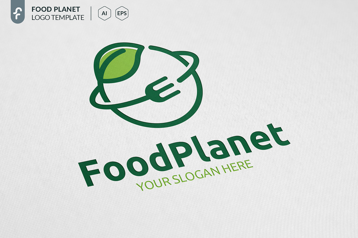 Food Planet Logo, a Branding & Logo Template by ft.studio (Photo 1 of 5)
