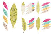 Bohemian Feathers Clipart & Vectors, an Illustration by Amanda Ilkov (Thumbnail 3 of 4)