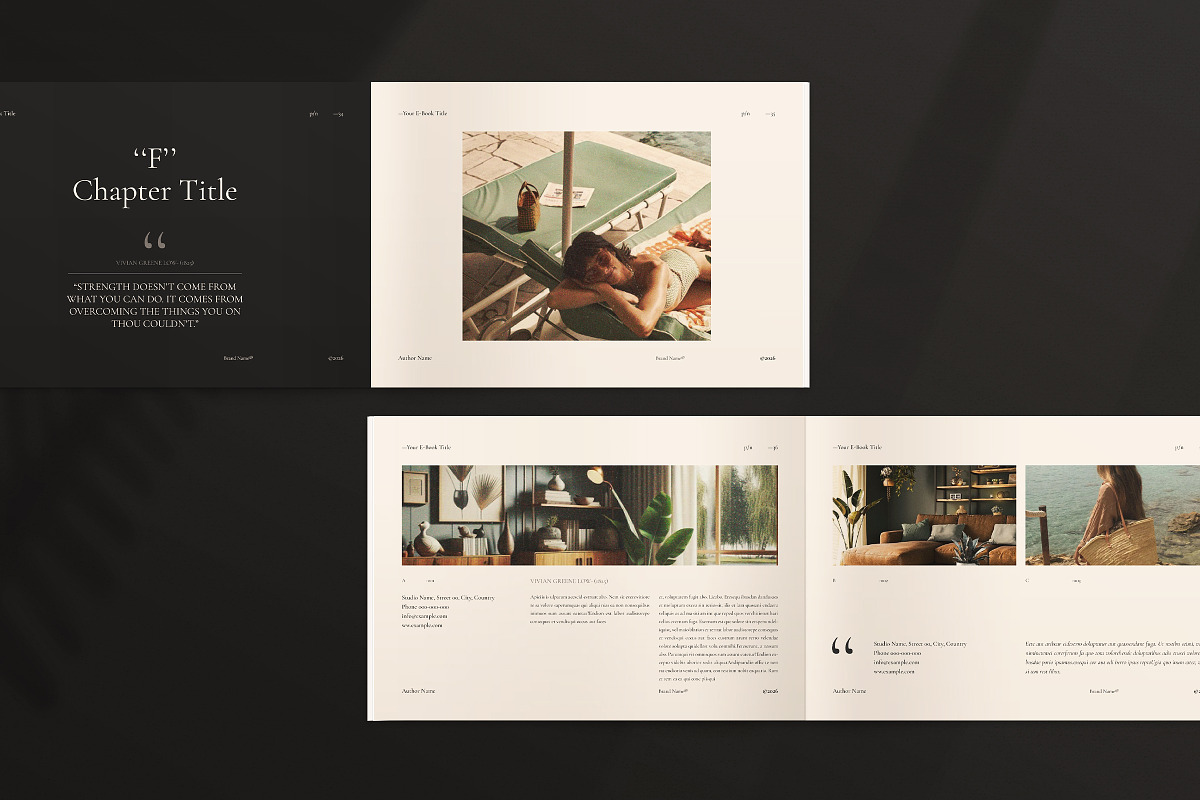 Digital E-Book Landscape Template, a Magazine Template by ArtisanaAura (Photo 12 of 18)