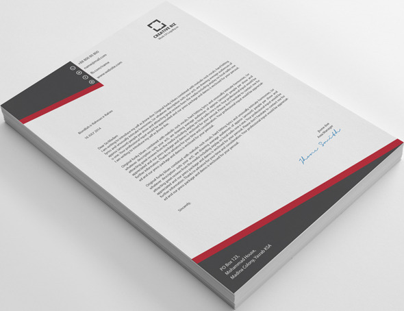 Creative Business Letterhead, a Stationery Template by shujaktk