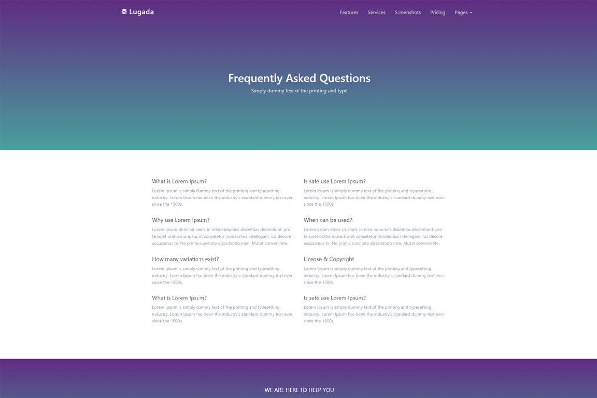 Lugada - Responsive Landing Template, a Bootstrap Template by Coderthemes (Photo 6 of 6)