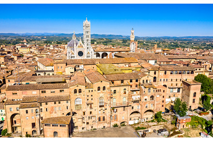 View of the medieval city of Siena, an Architecture Photo by Leonid Andronov