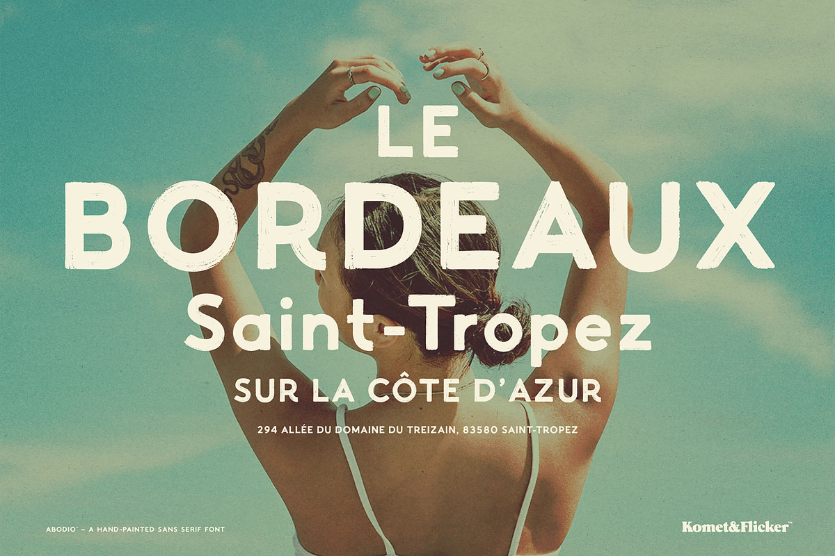 Abodio - A Hand-Painted Font, a Sans Serif Font by Komet & Flicker (Photo 4 of 15)