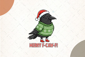 FCAWF Funny Crow Png, an Illustration by Watercolor design