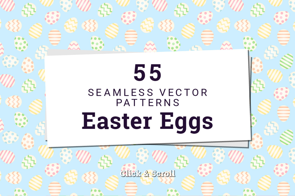 55 Easter Eggs Vector Patterns, a Pattern Graphic by Anne Elster Design (Photo 1 of 7)