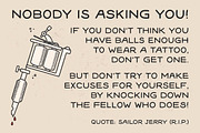 Sailors Diary Tattoo Style Font, a Sans Serif Font by BAD TASTE (Thumbnail 3 of 7)