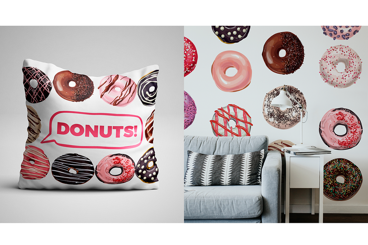 Donuts VECTOR illustrations, a Food Illustration by Natalka Dmitrova art (Photo 17 of 27)