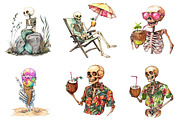 Spooky Summer Skeleton Sublimation, an Illustration by DreamArtGraphic (Thumbnail 4 of 4)