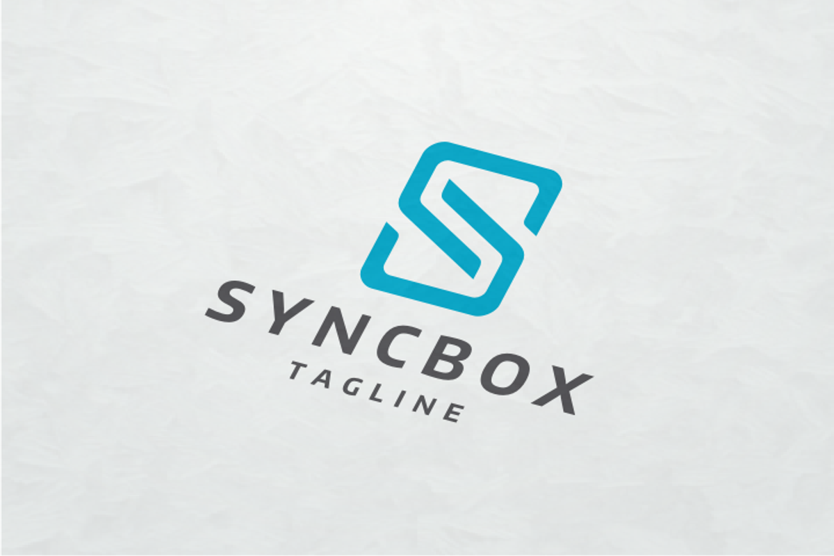 Sync Box Letter S Tech Logo Template, a Branding & Logo Template by yopie (Photo 2 of 4)