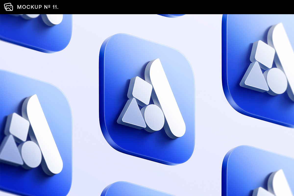 3D App Icon Logo Mockups - 12 Scenes, a Product Mockup by Asylab (Photo 20 of 22)
