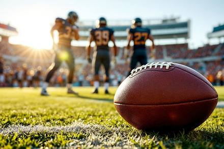 Ball for american football in focus, a Sports & Recreation Photo by Volff