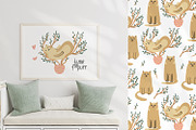 Cats and Plants Clipart and Patterns, an Animal Illustration by Anna Druzhkova (Thumbnail 21 of 23)