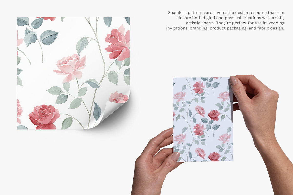 Elegant rose floral seamless pattern, a Pattern Graphic by Pink Studio Art (Photo 4 of 5)