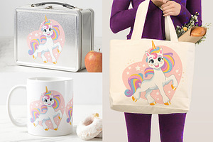 Cute Unicorn 4 Illustration 10 In 1