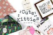 Cute Kitties Graphic Collection, an Animal Illustration by Bridgett Stahlman Design (Thumbnail 1 of 10)