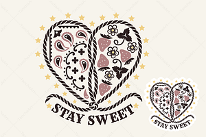 Cowgirl SVG Bandana Strawberry decor