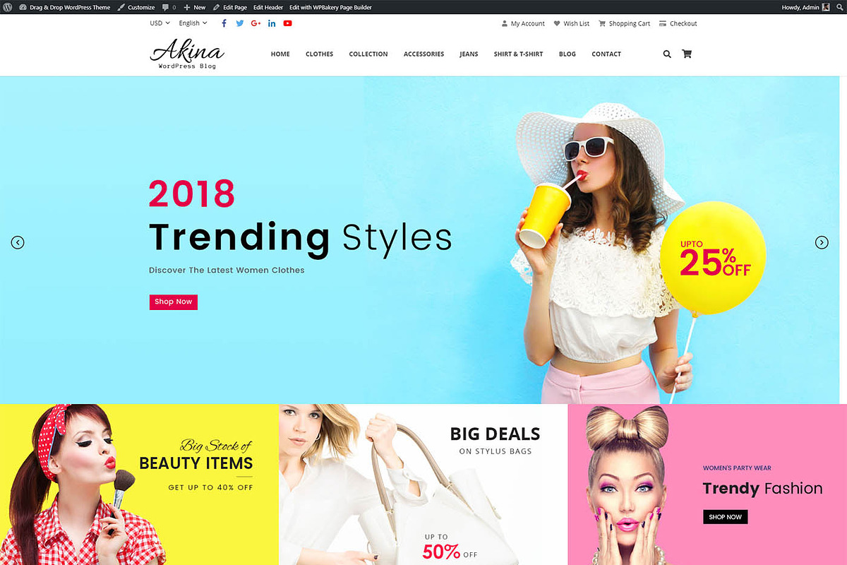 Akina – Blog, Business & Shop Themes, a WordPress Template by Cherry Wordpress Theme (Photo 7 of 9)