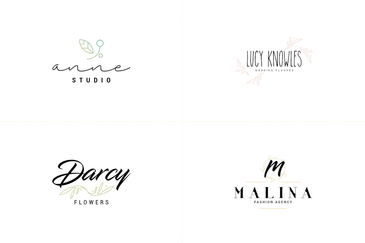 20 Minimal and Elegant Logos | -50%, a Branding & Logo Template by VP Fonts (Photo 5 of 8)