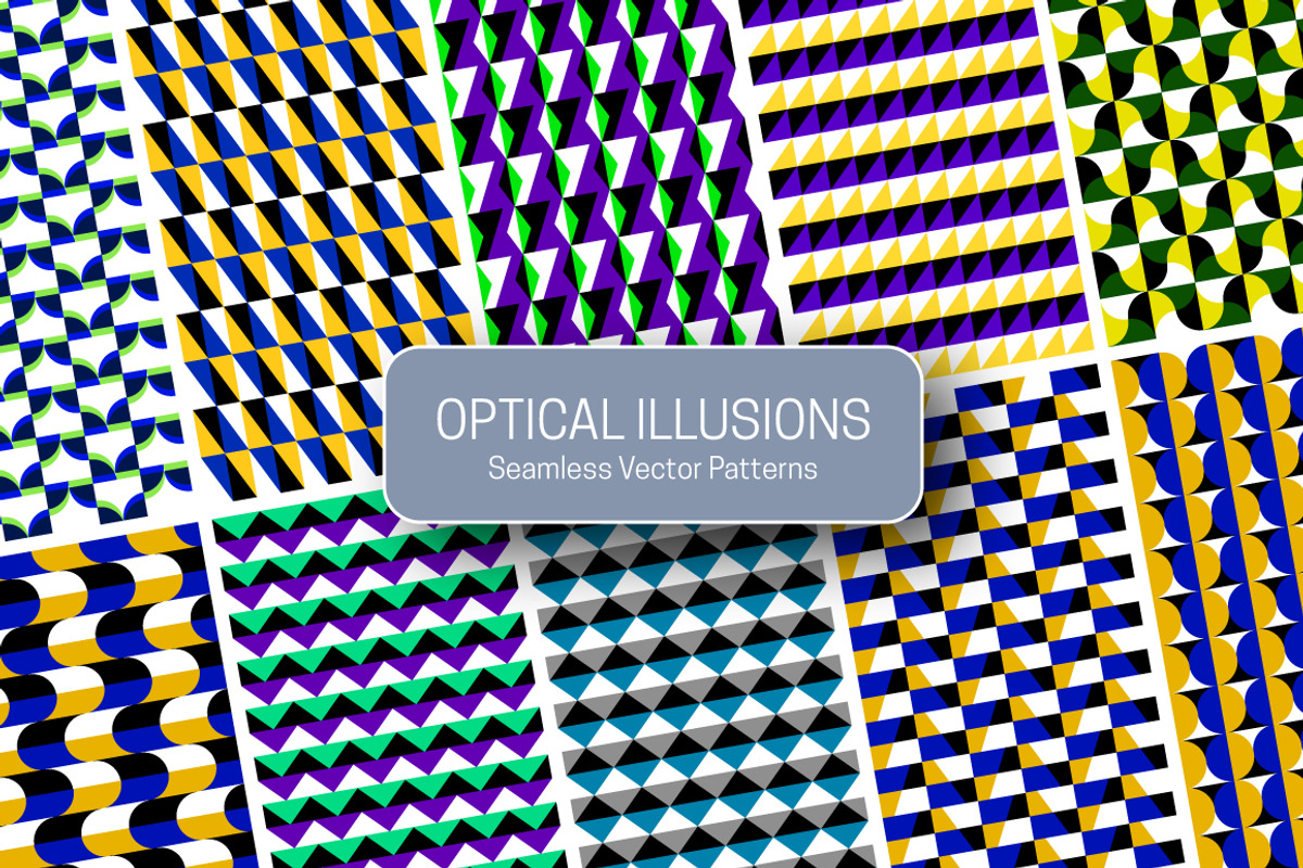 40 Optical Illusions Vector Patterns, a Pattern Graphic by Guten Tag Vector (Photo 8 of 10)