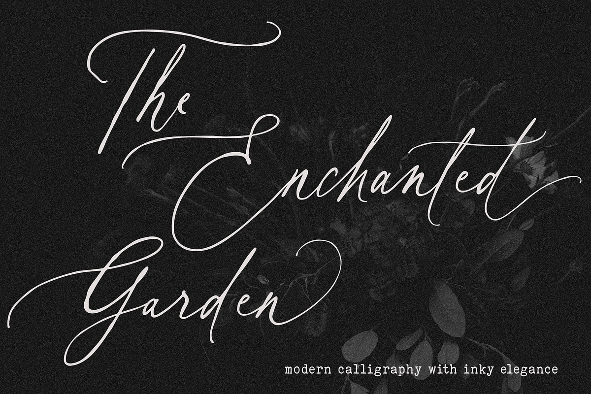 The Enchanted Garden // Calligraphy, a Handwritten Font by PeachCreme (Photo 1 of 13)