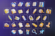 Stationery Cute 3D Icon Pack, an Object 3D Model by Haps Space (Thumbnail 4 of 4)