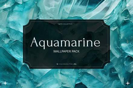 Aquamarine gemstone wallpaper pack