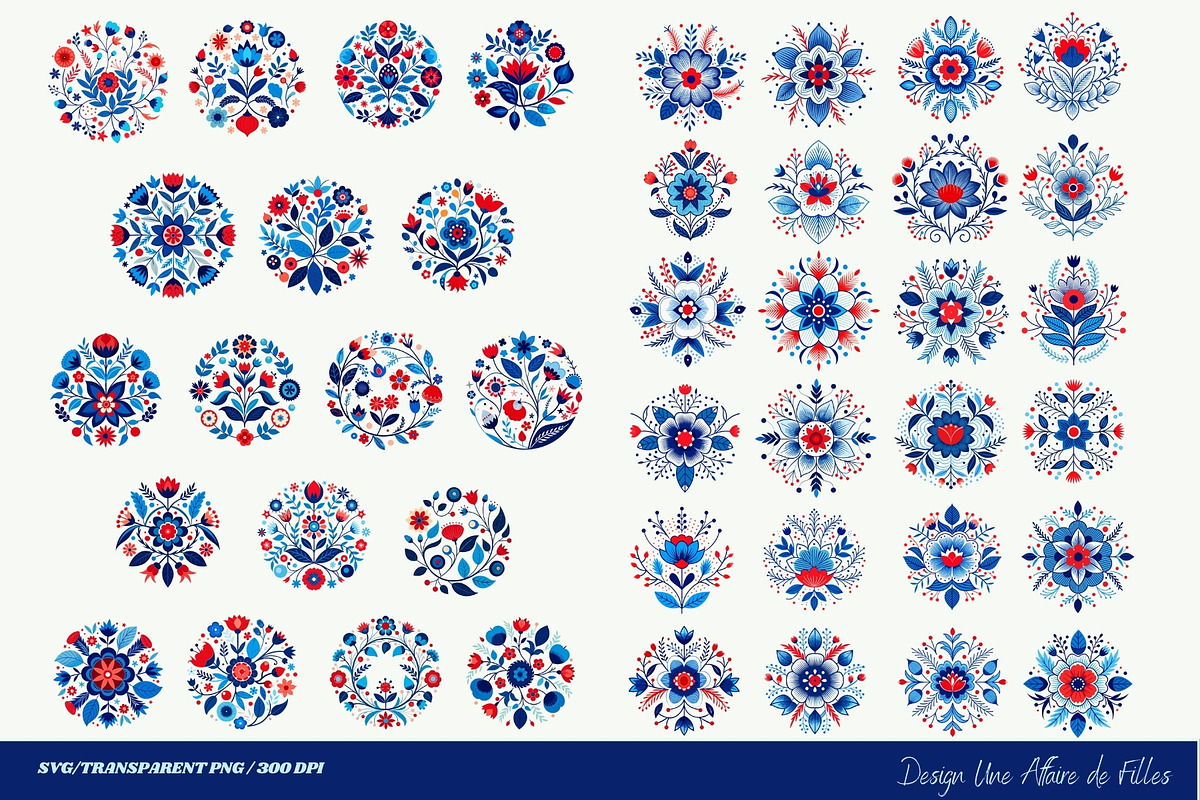 FLORAL SCANDINAVIAN VECTOR CLIPART, a Decorative Illustration by Une Affaire de Filles (Photo 2 of 5)