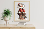 Funny Santa Chimney ClipArt's PNG, an Illustration by Libby Wishes (Thumbnail 6 of 7)