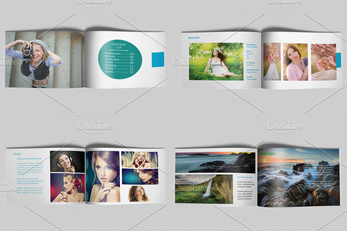 PSD Photography Portfolio Album, a Stationery Template by PixelHive Pro (Photo 3 of 5)