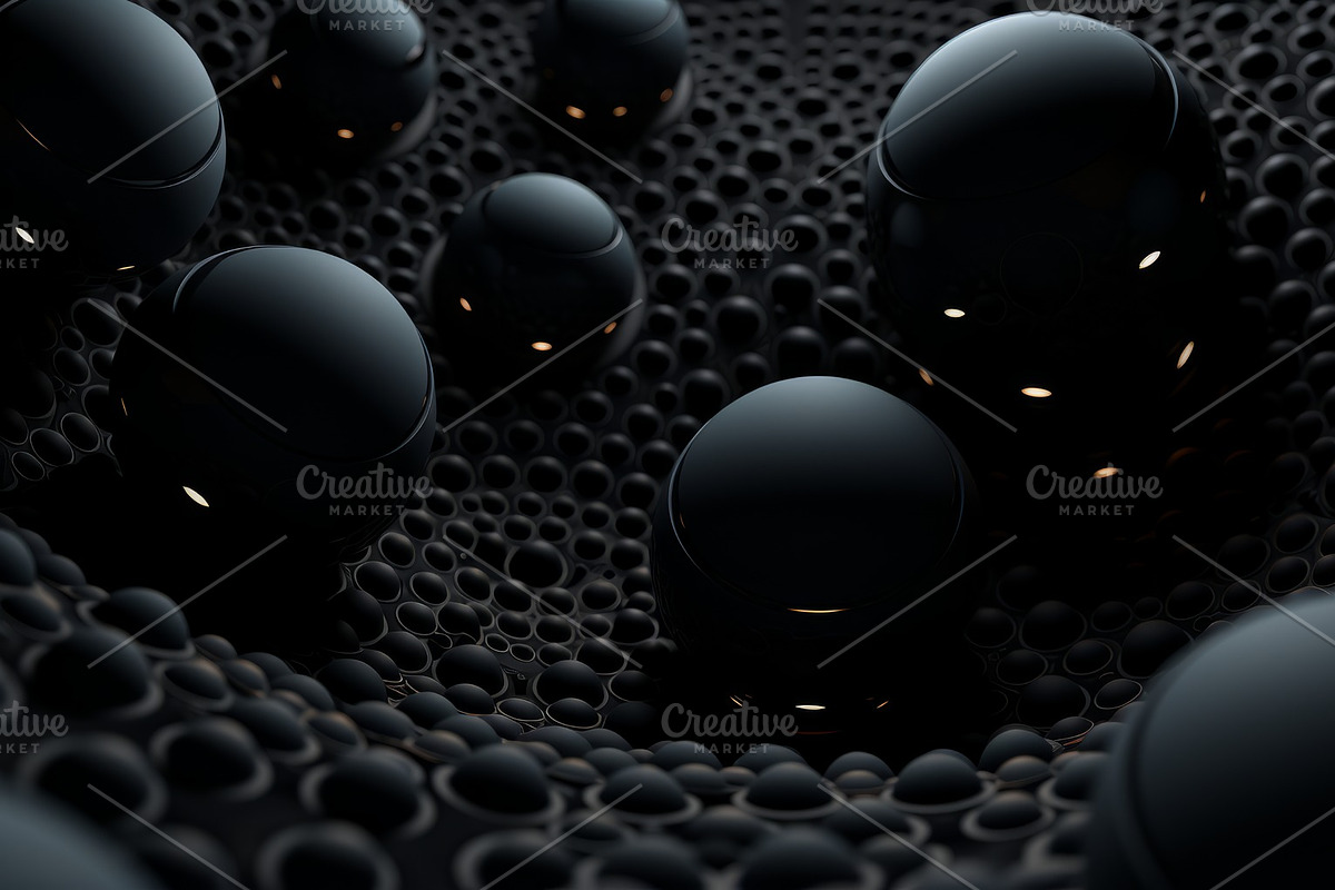 41 Black spheres illustrations, an Object Illustration by Handmadefont (Photo 7 of 41)